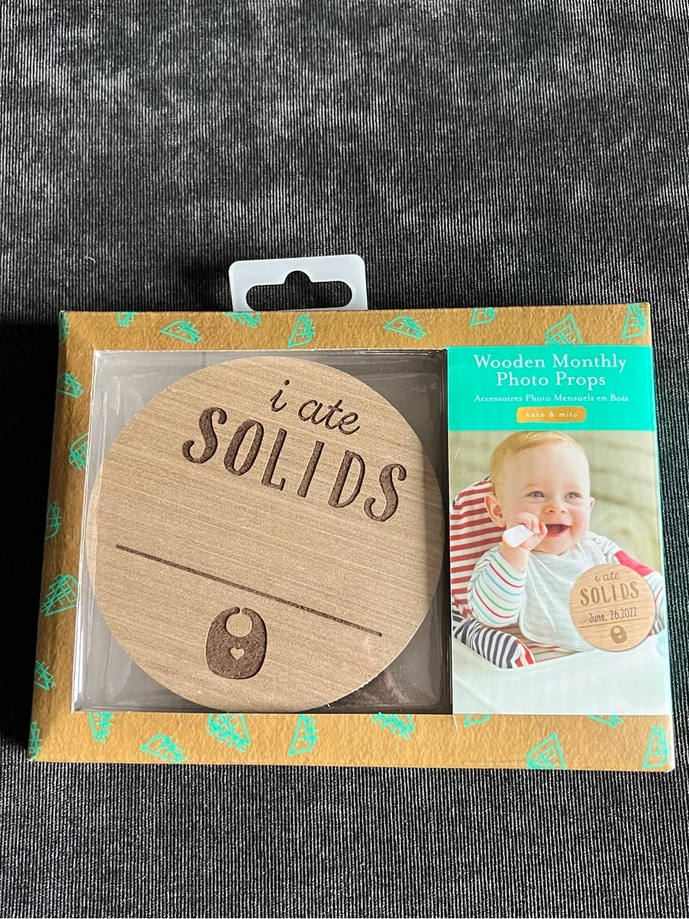 NIB Kate & Milo Wooden Monthly Photo Props